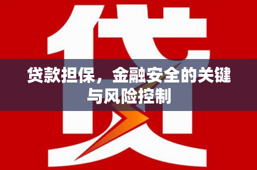 庄河贷款担保，金融安全的关键与风险控制